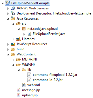 Java File Upload Example With Servlet, JSP And Apache Commons FileUpload